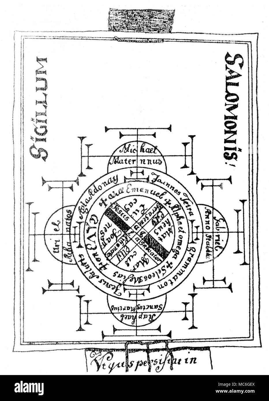 Magic Seal of Solomon stock image. Image of papus, magical - 223485073