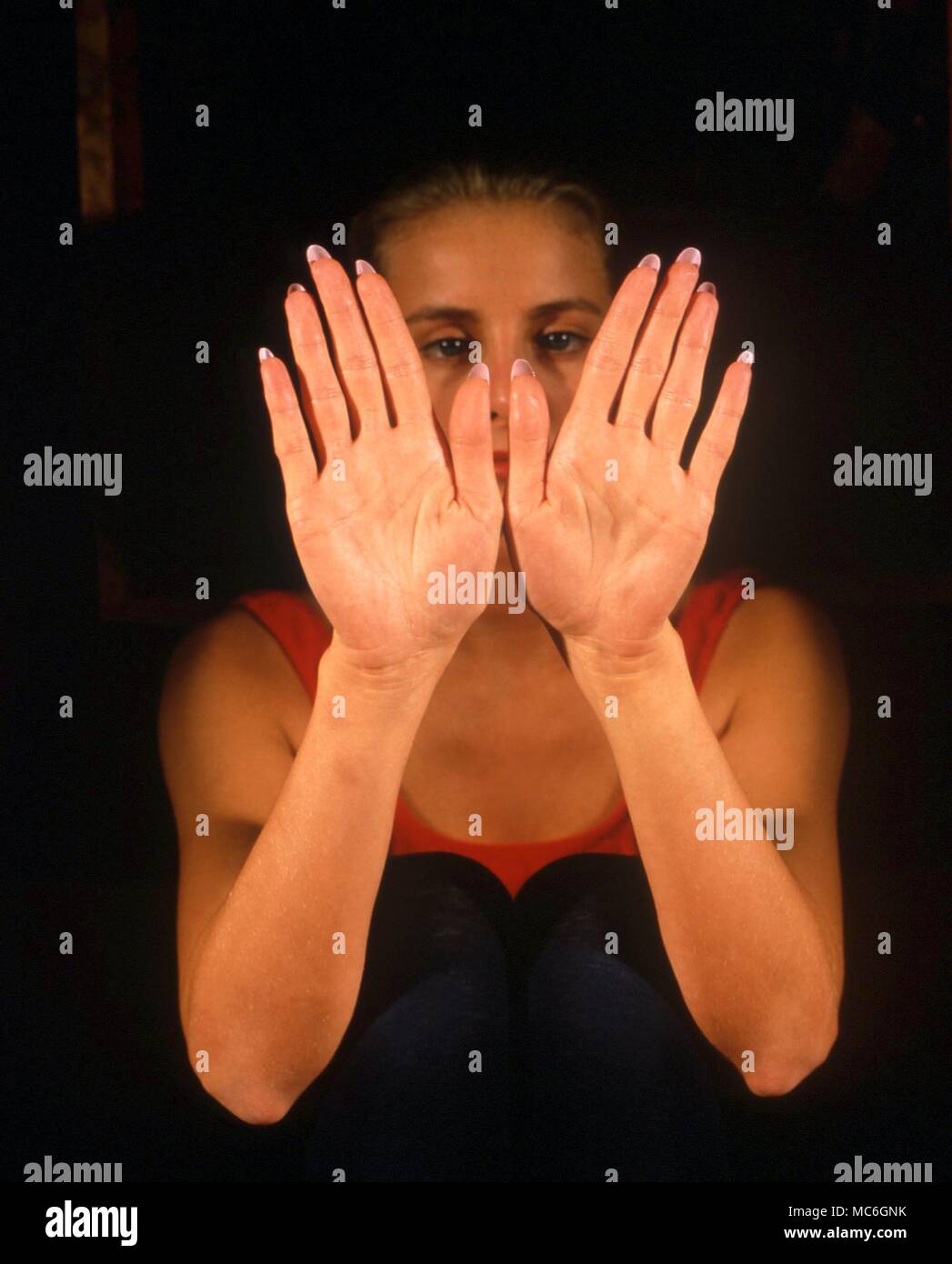 PALMISTRY A photograph of a long characteristic Water hand, with a