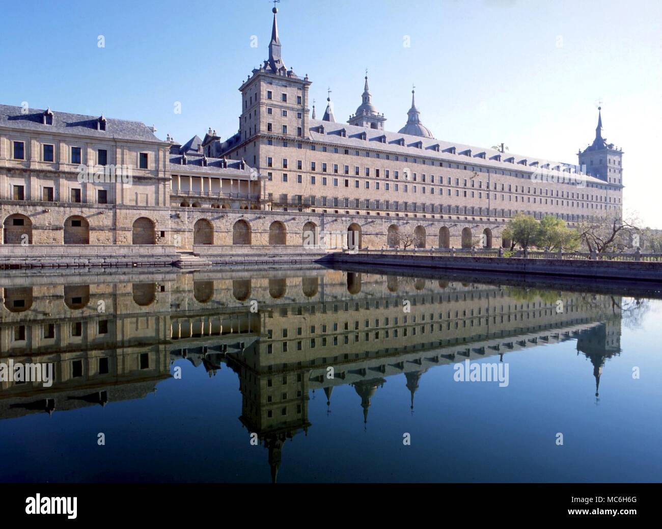 Astrolgocial sites - The Escorial The Escorial (southern side) built by Philip II of Spain on strict astrological principles Stock Photo