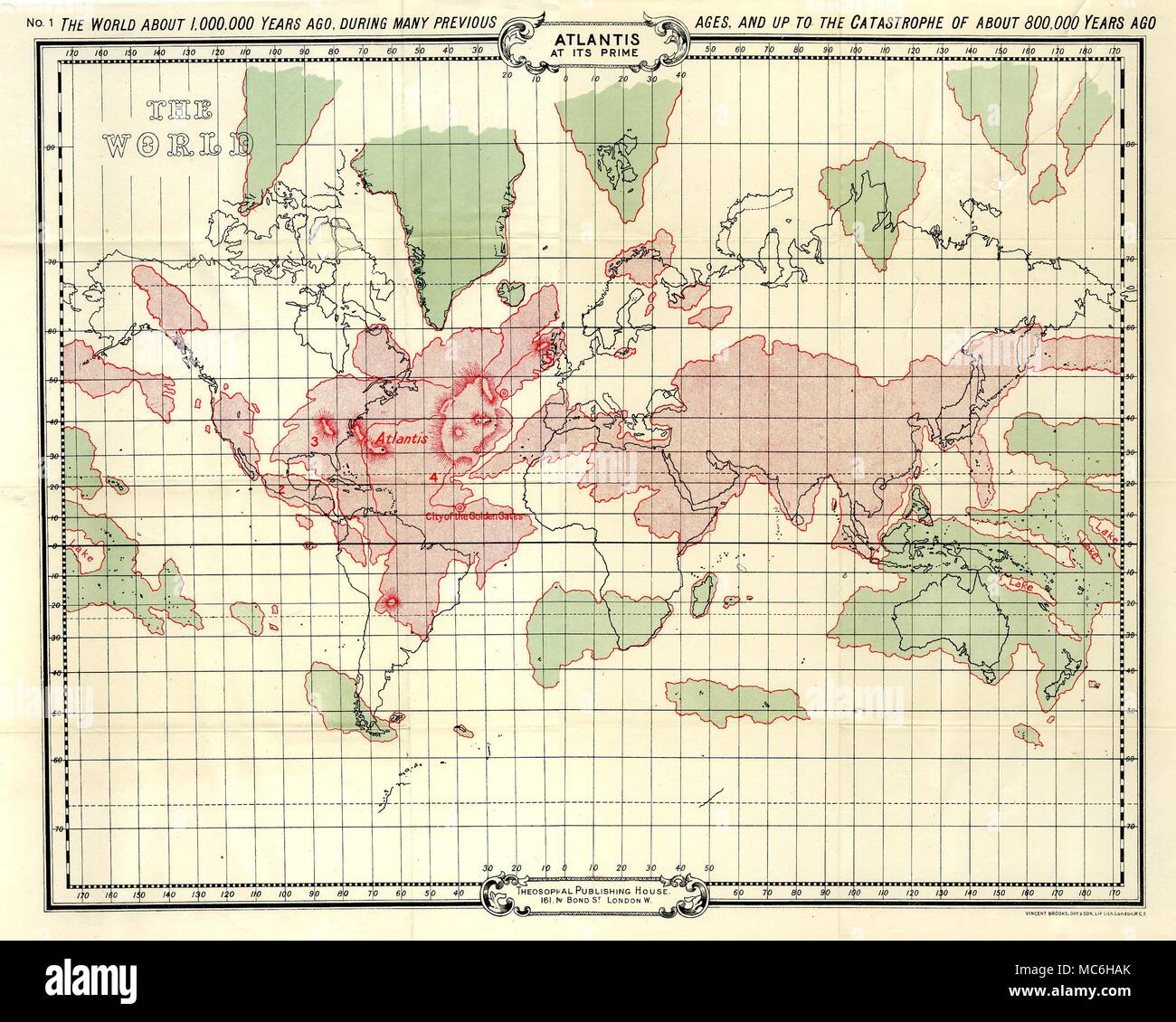 ATLANTIS Atlantis in its prime. Map of Atlantis, and the world, about a million years ago. Fold