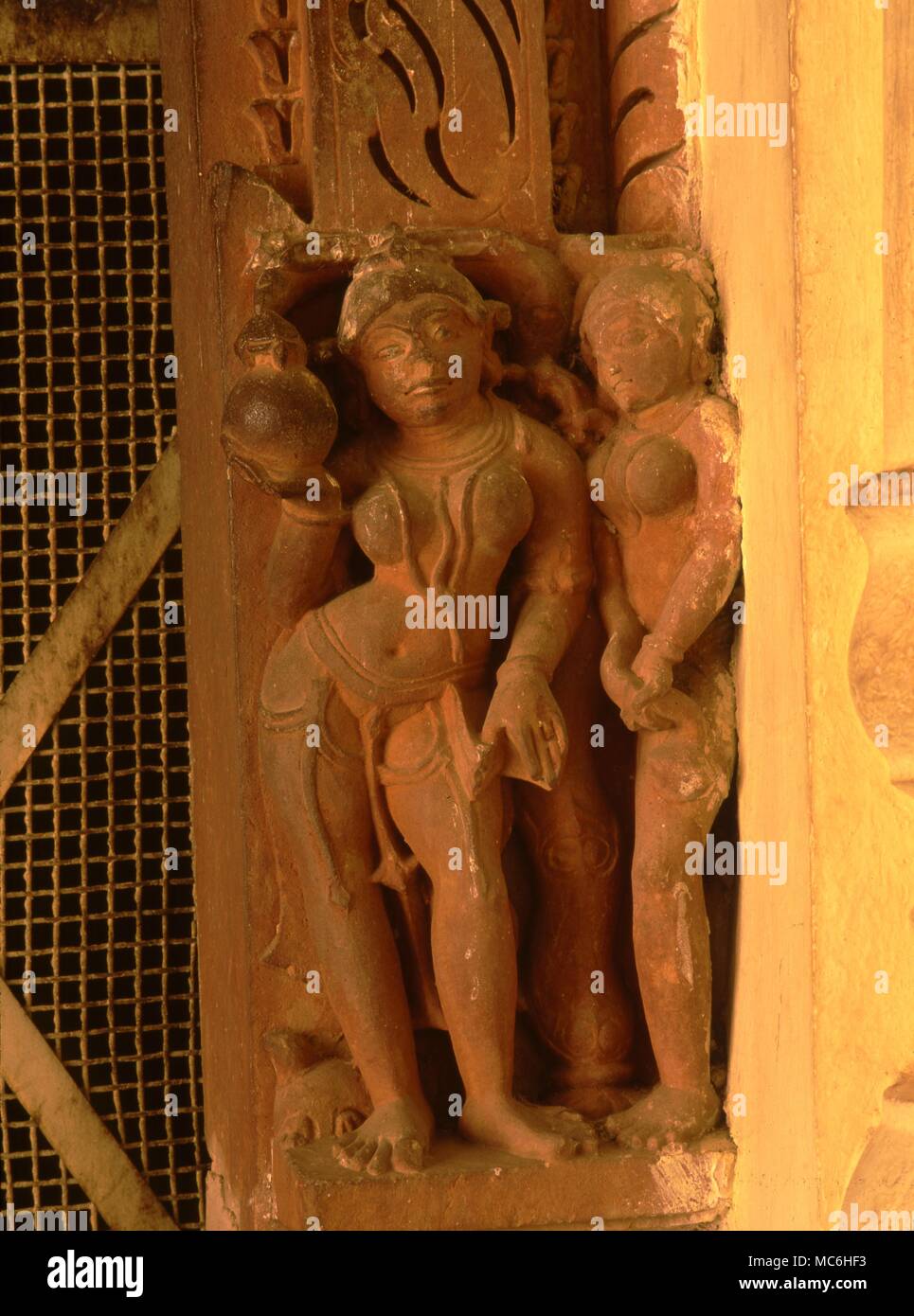 Jain Religion. Statues in The Temple of the Shanti Nath at Khajuraho ...