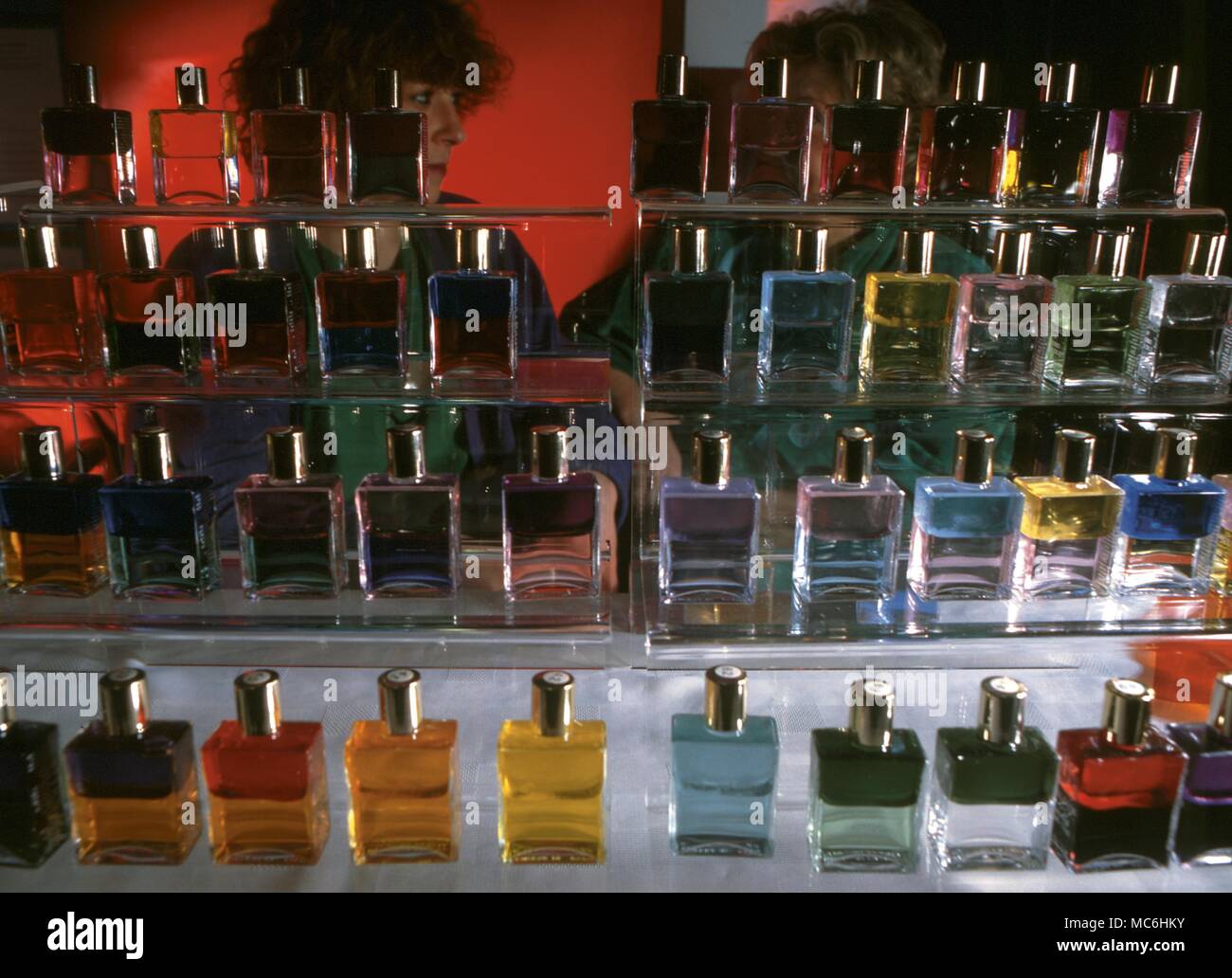 Colour Therapy. Aura soma colour display. Stock Photo