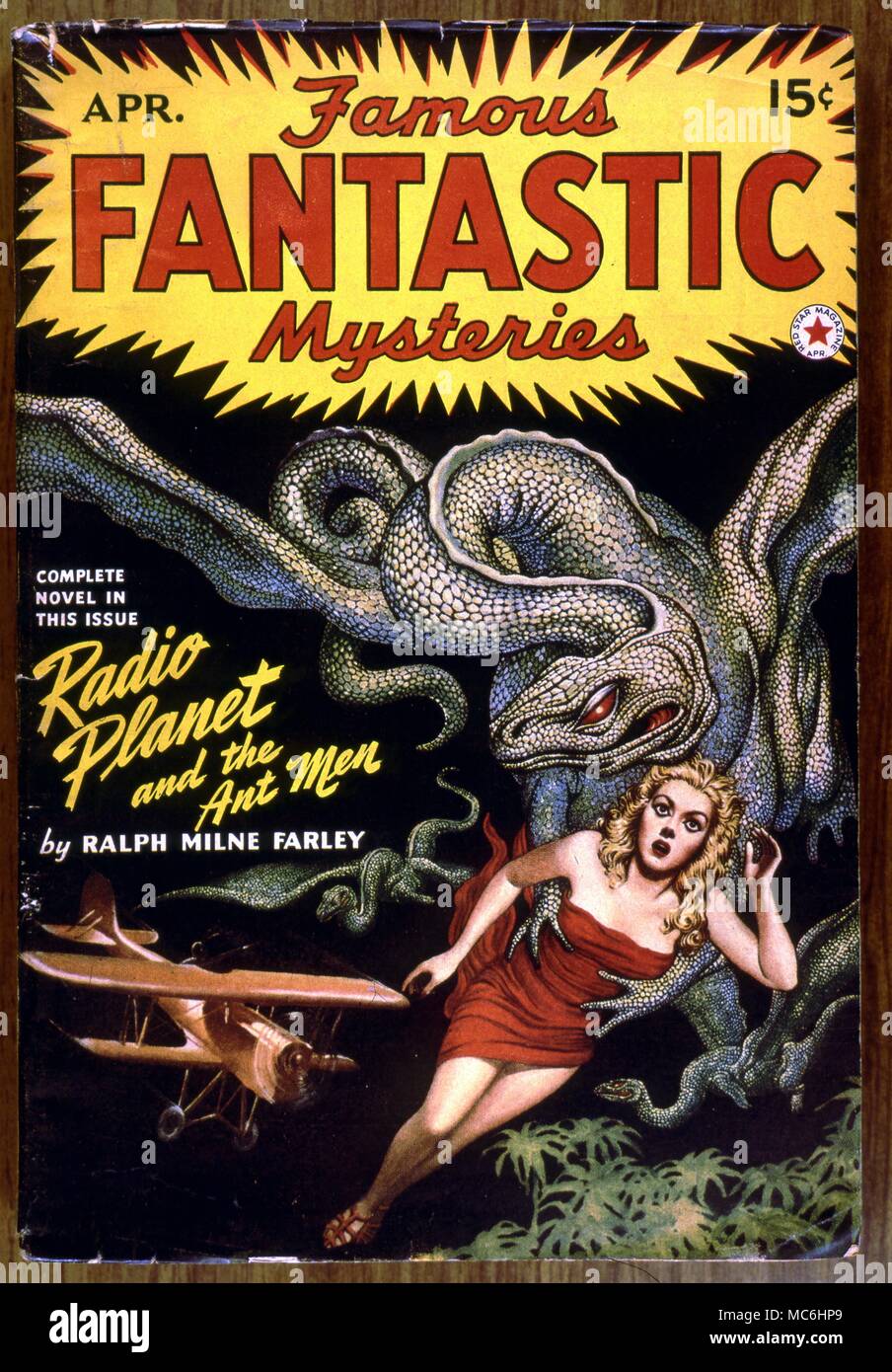 Monsters. Famous Fantastic Mysteries Jacket April 1942 Stock Photo