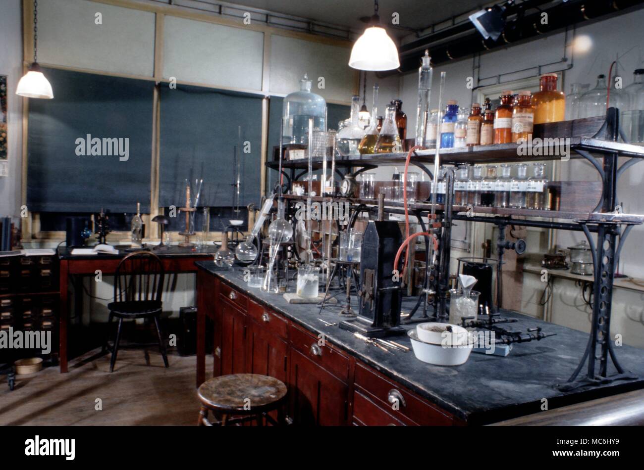 Scientific Curiosities The reconstructed laboratory where Dr Charles H Best and F G Banting discovered the complex protein Insulin in 1921 in Toronto Stock Photo
