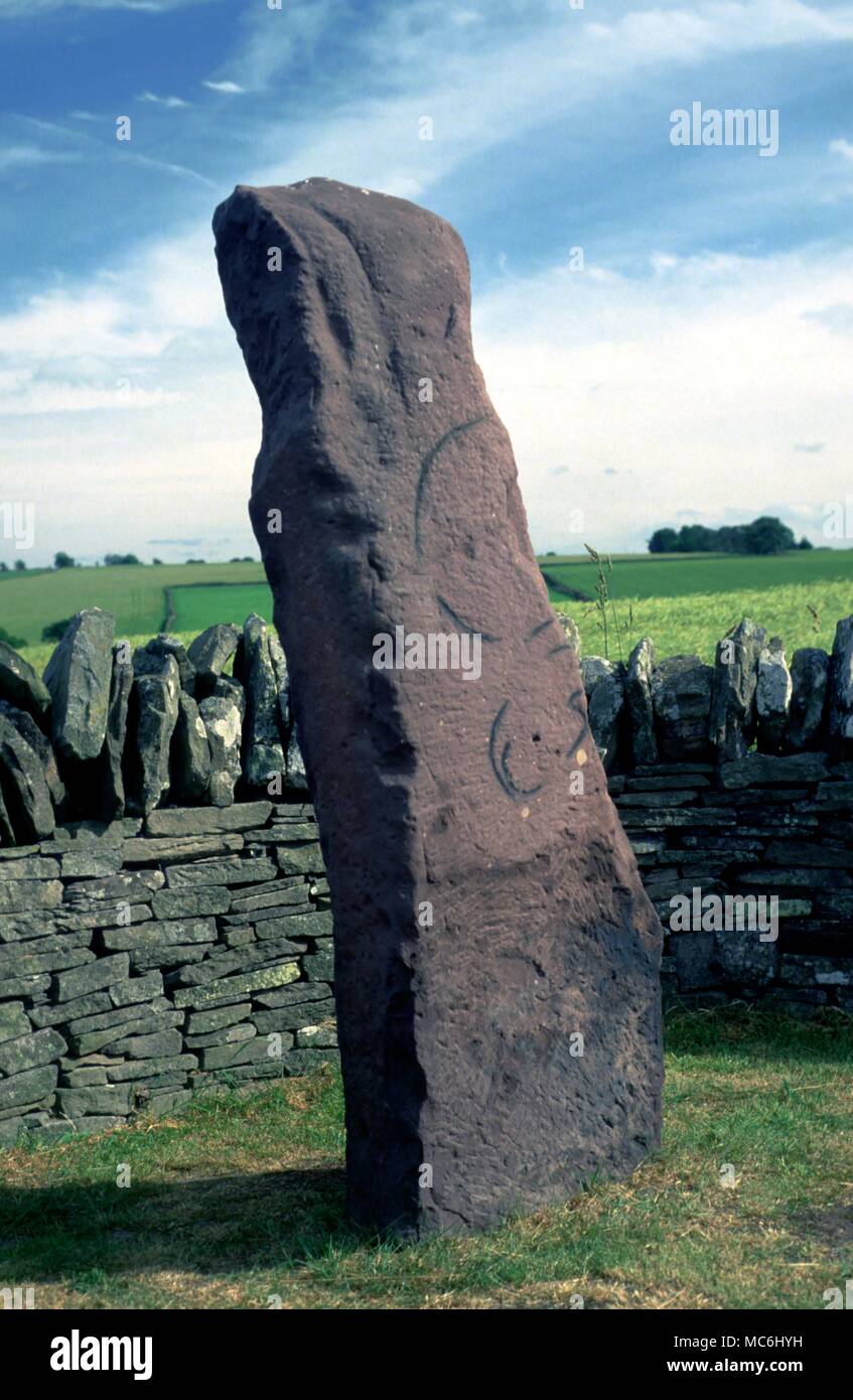 Mythology Pictish Aberlemno Eighth century Pictish stone at Aberlemno Scotland Stock Photo