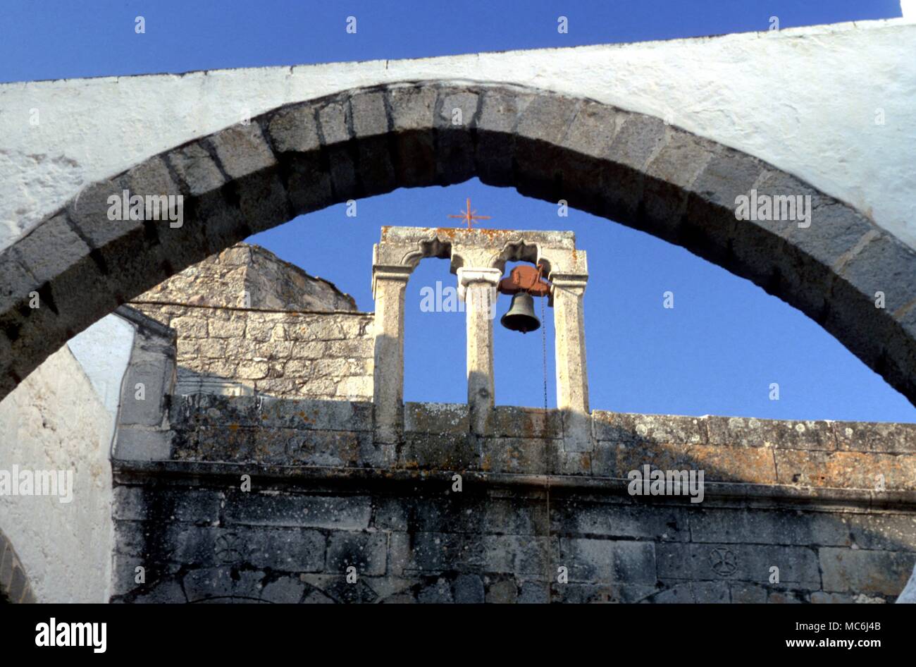 Christian The Monastery of St John where the saint is supposed to have written the Apocalypse Patmos Greece Stock Photo