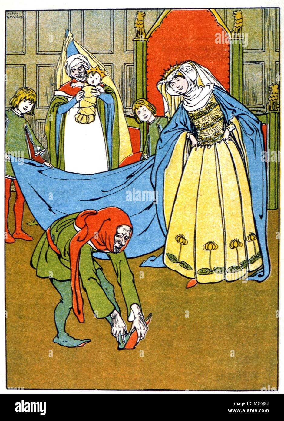 FAIRY STORIES RUMPELSTILTSKIN. Rumpelstiltskin stamps through the