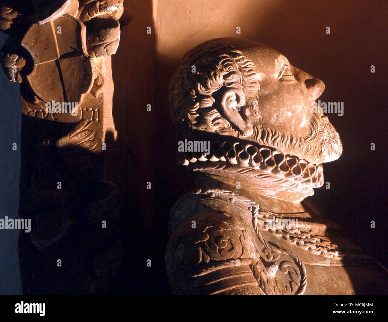 FRANKENSTEIN - Effigy of Ludwig von Frankenstein (1581-1602), now in chapel at Frankenstein castle, moved from Eberstadt chruch in 1851 Stock Photo