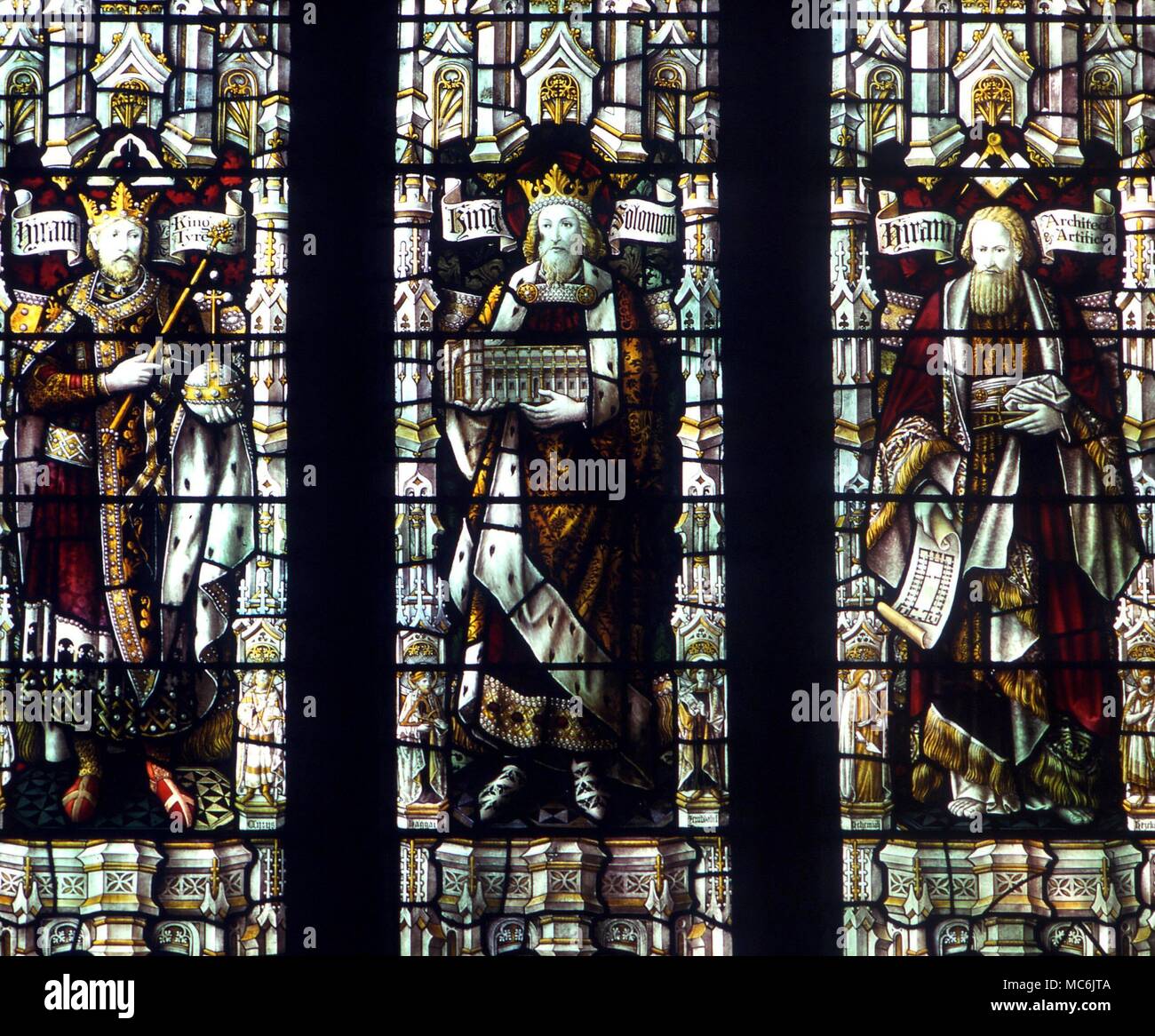 MASONIC STAINED GLASS. Designed for the Masons of Worcester, in memory