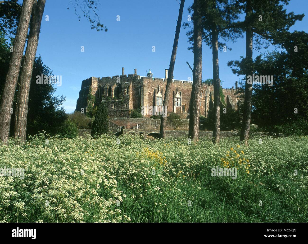 Hauntings. Berkeley Castle near Dursley,said to be haunted by the soul of King Edward II, who was tortured to death here in 1327, on the orders of Queen Isabelle. Stock Photo