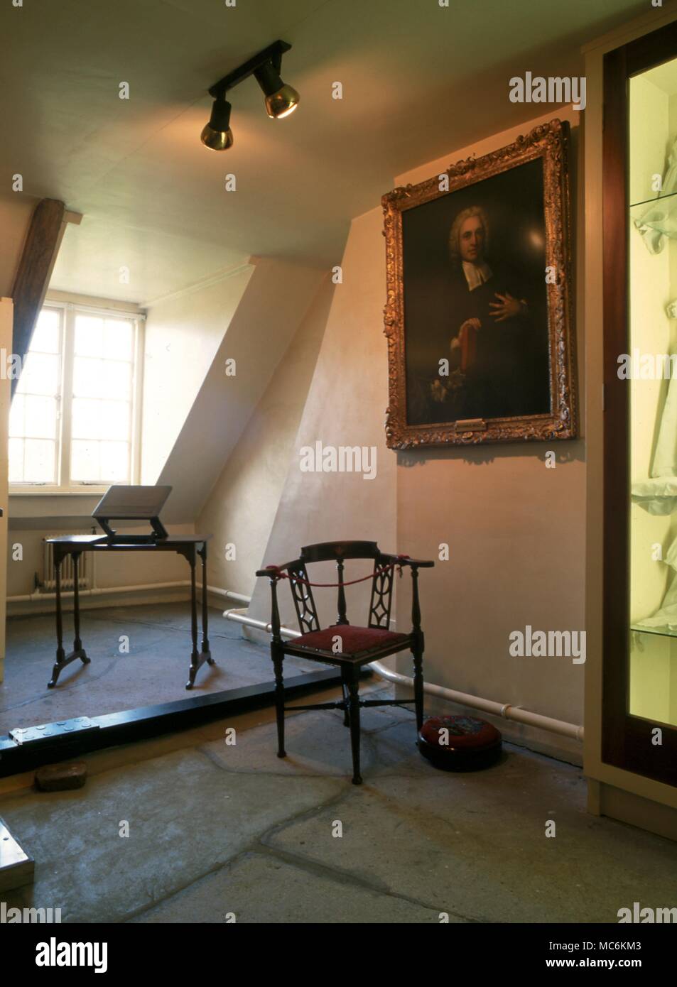 Haunted places - Epworth. Old Jeffrey's room - the bedroom in which the poltergeist activity in the Old Rectory was first experienced in 1715.Later, most of the rooms were subject to these disturbances. Stock Photo