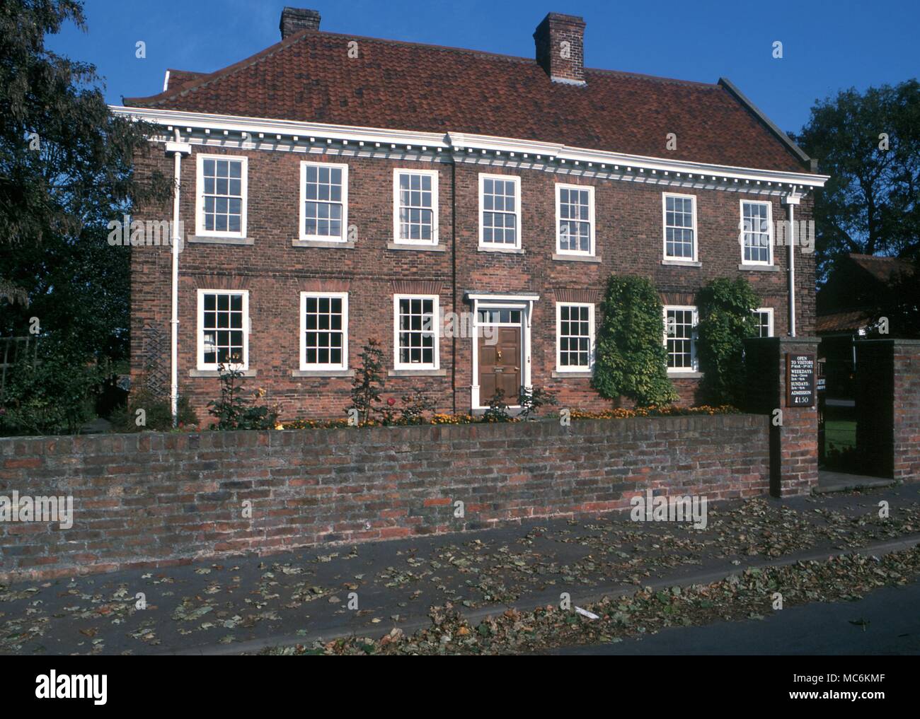 Haunted places- Epworth old rectory, now a museum to the memory of the Wesley family was haunted (mainly poltergeist) by 'Old Jeffrey'' during the winter of 1715-1716 and for years after.' Stock Photo