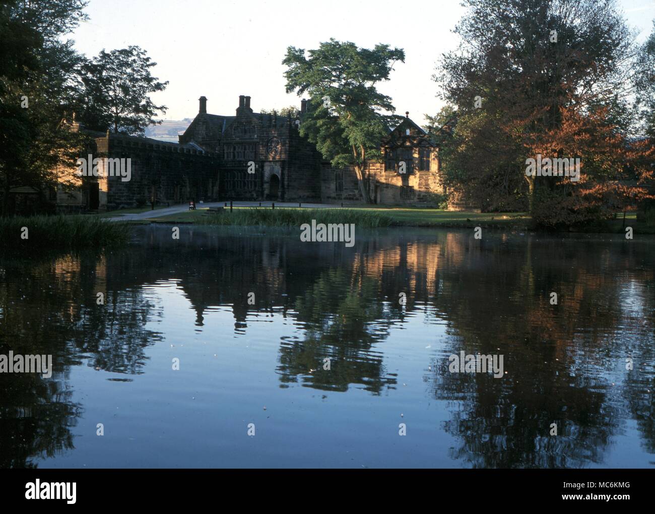 Haunted Places-East Riddlesden. This Tudor building near Keighley, West Yorkshire, is the site of a female ghost seen by several people on different occasions in modern times Stock Photo