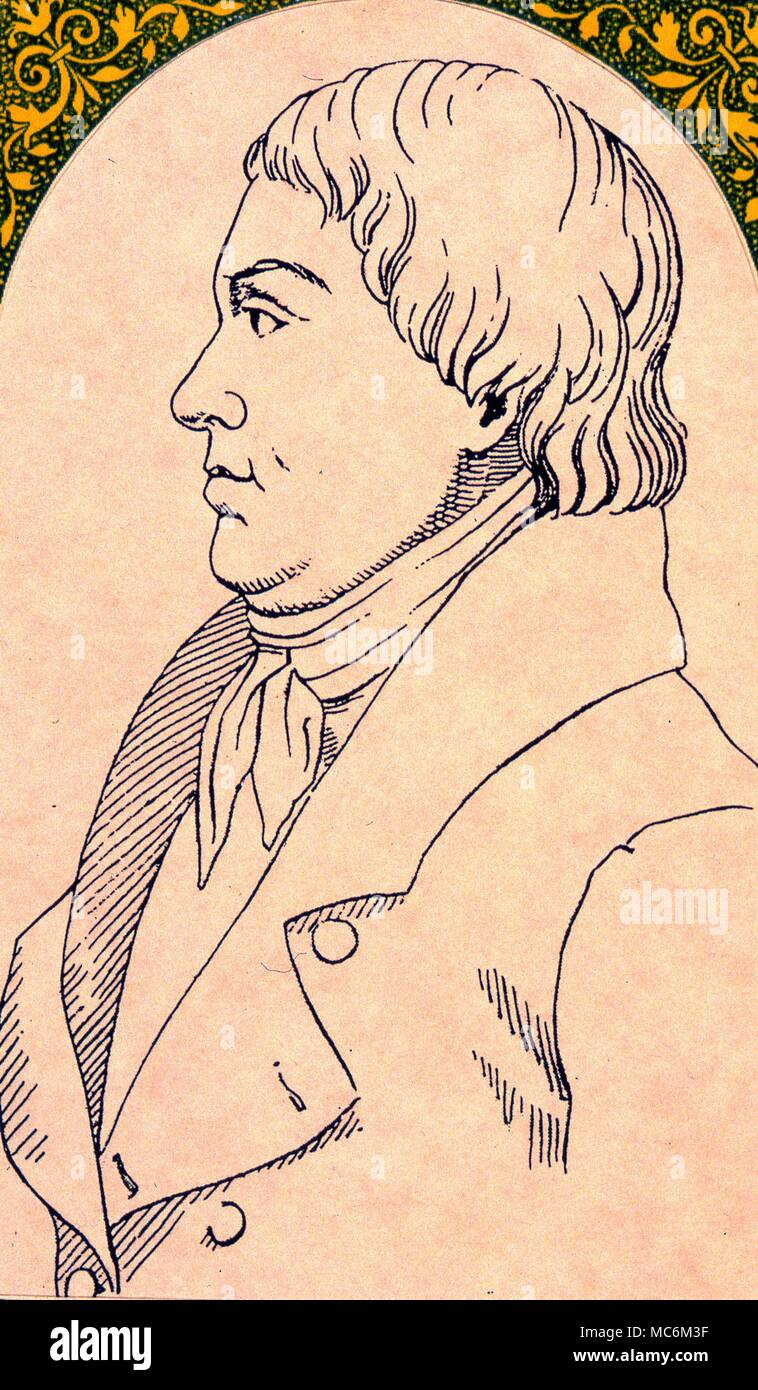 Hypnotism - Mesmerism. Portrait of Friedrich Antonio Mesmer (1733-1815) Stock Photo