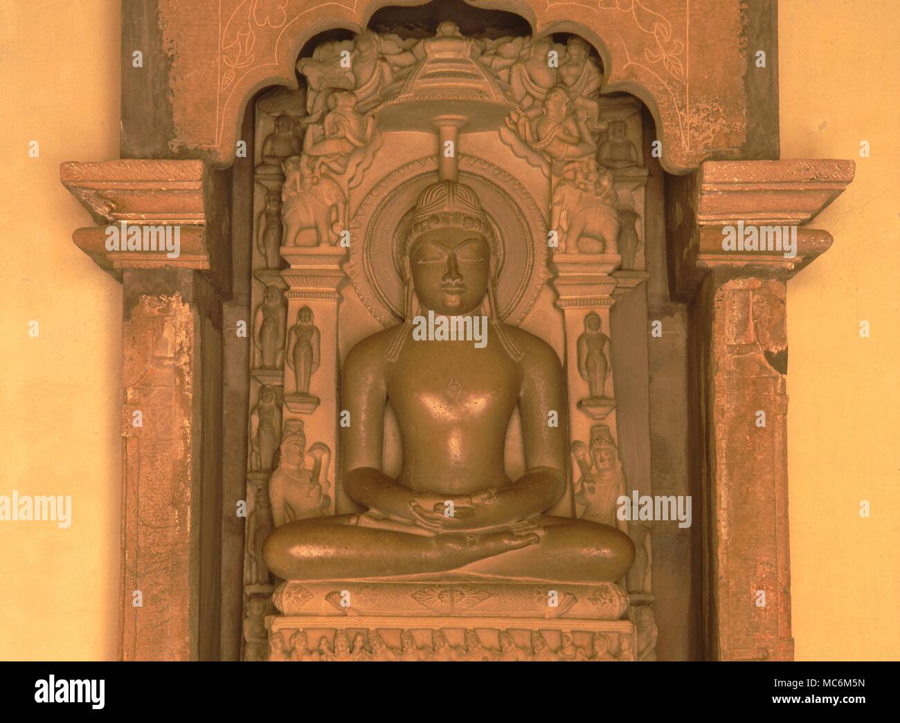 Jain Religion. Statues in The Temple of the Shanti Nath