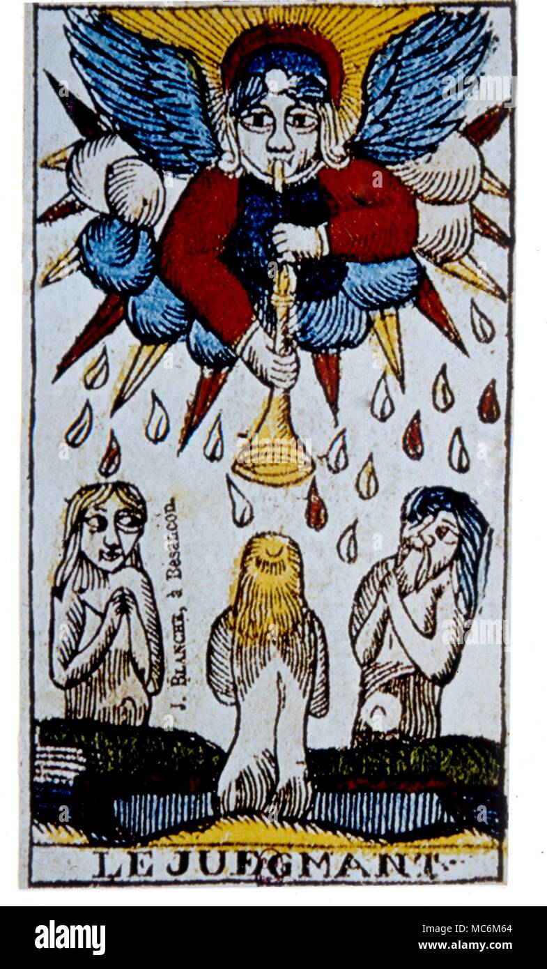 Tarot Cards - Major Arcana early seventeeth century French atout The Judgement Card Stock Photo