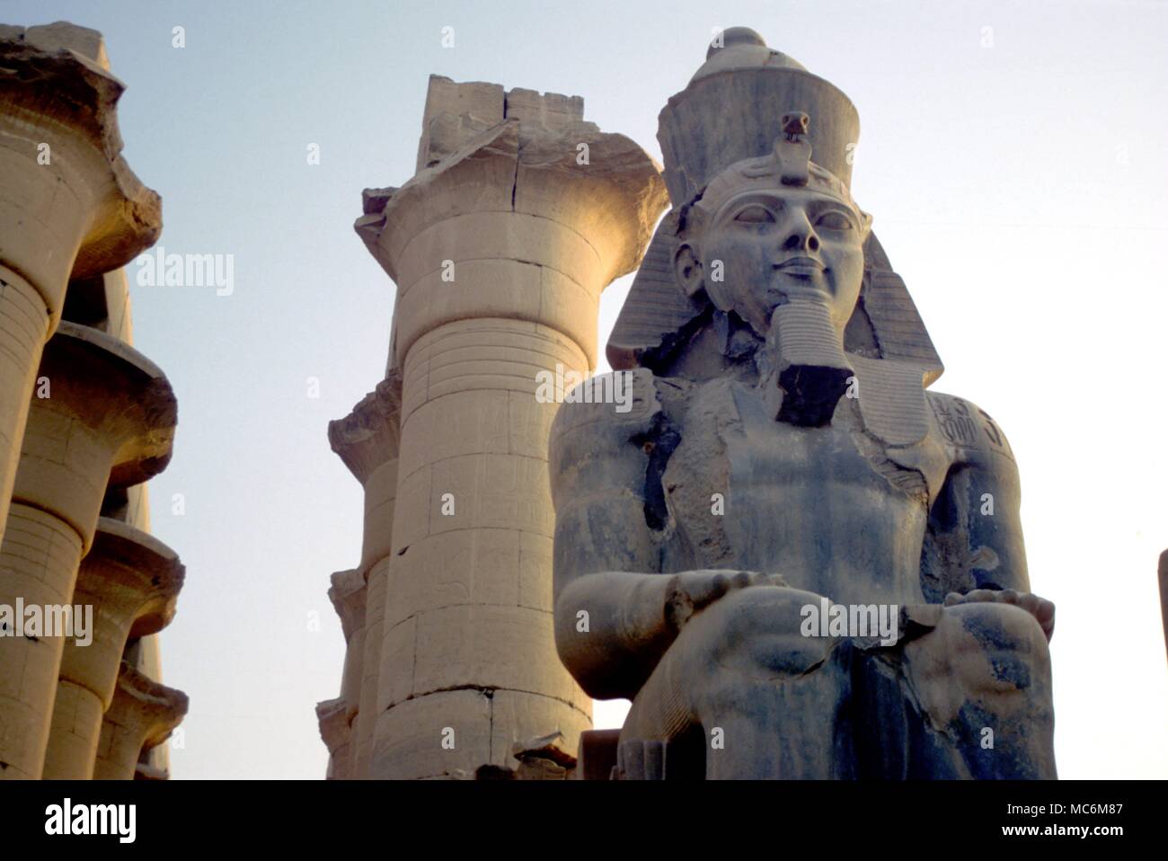 Egypt - Statue of Rameses II at Luxor Temple Stock Photo - Alamy