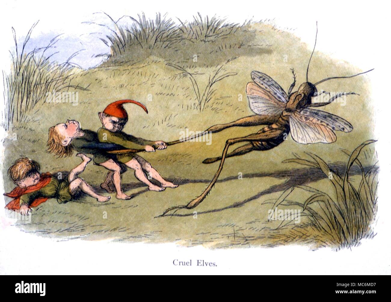 FAIRY TALES - Cruel Elves. From Richard Doyle's In Fairyland. A Series of Pictures from the Elf-World, 1875 Stock Photo