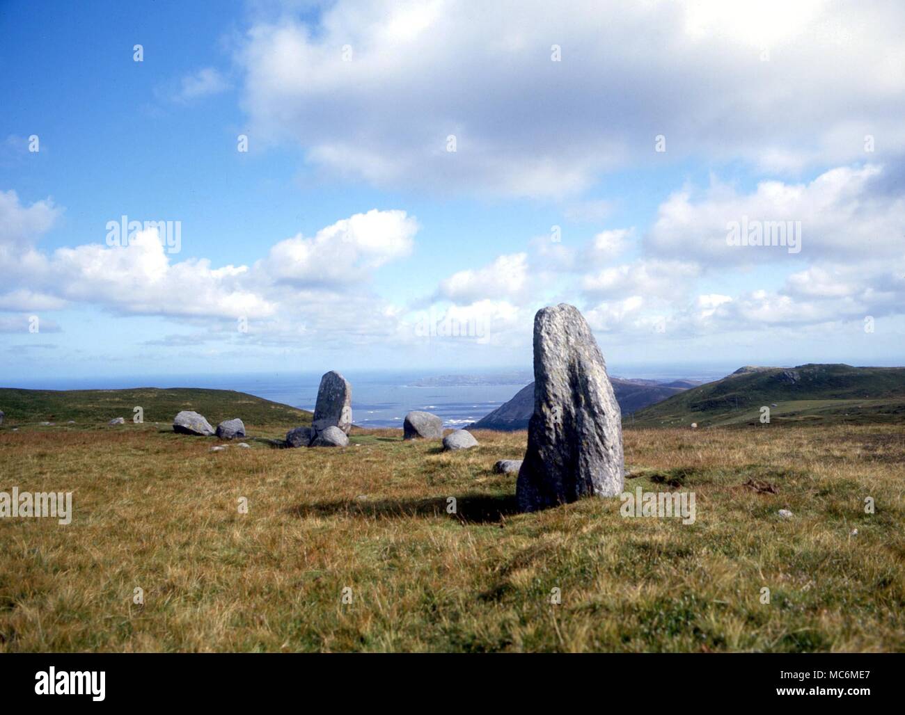 Stones - Penmaenmawr Druid circle, Gwynedd, Wales Stock Photo