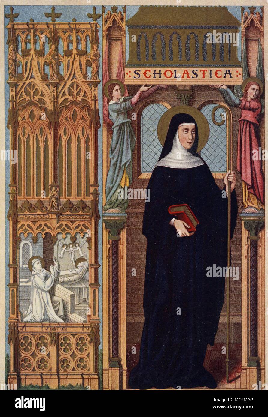 St. Scholastica, St. Scholastica, sister of St. Benedict, c…