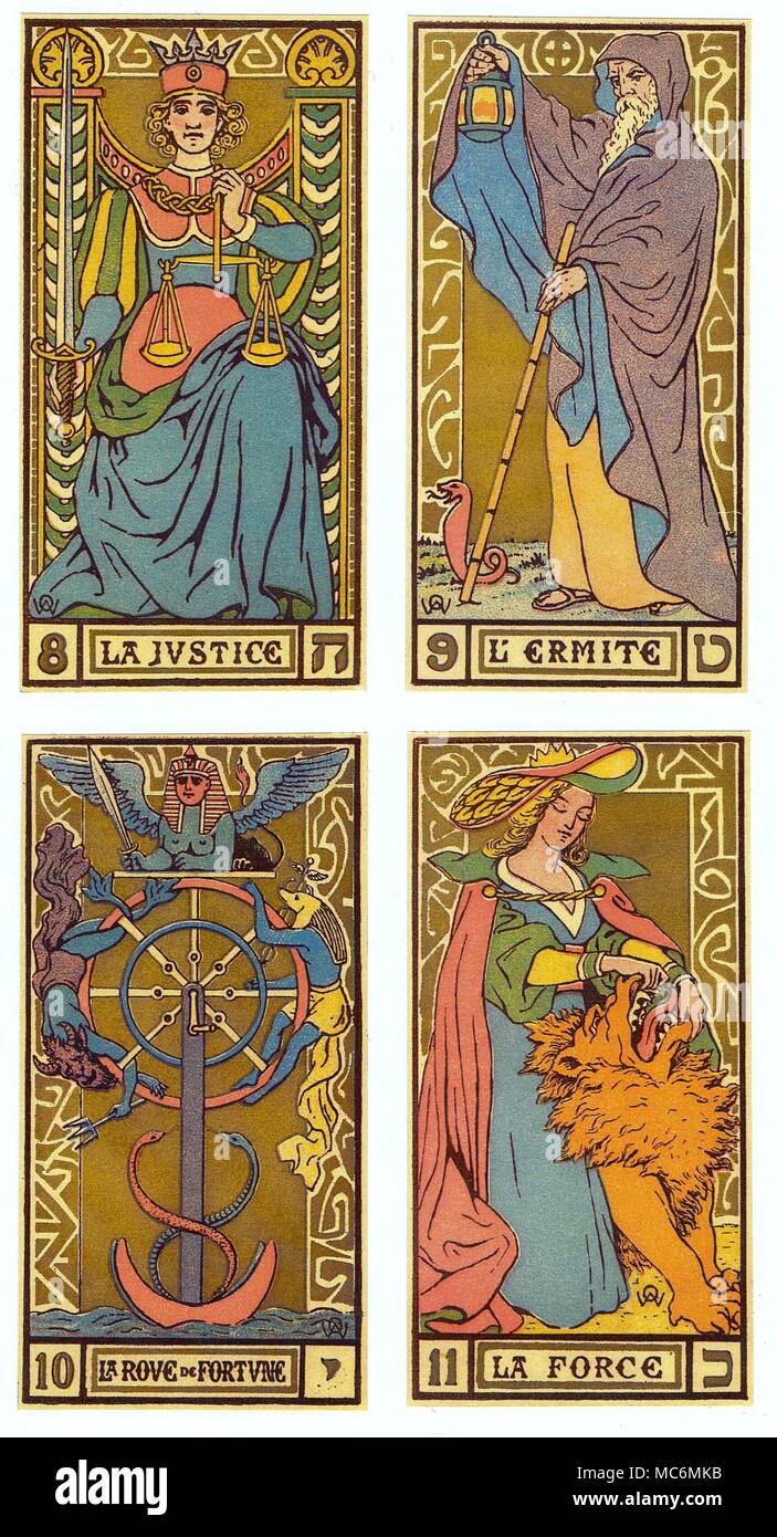 TAROT - OSWALD WIRTH DECK The second, revised and coloured Tarot deck  designed by the French arcanist, Oswald Wirth. This is essentially a more  decorative treatment of his earlier deck, the so-called