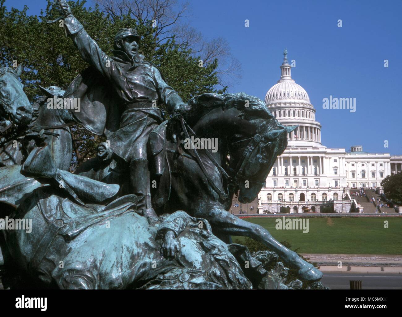 USA, Washington D.C Memorial to Civil War, The Capitol Stock Photo