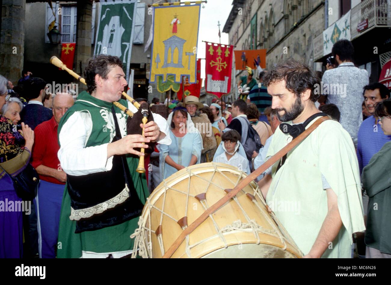 Festivals The festival of 'Le Grand Fauconnier', held annually at Cordes, SW France. Stock Photo