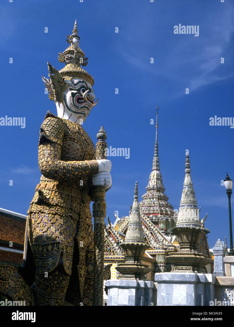 Thailand Bangkok Guardian at Grand Palace Stock Photo