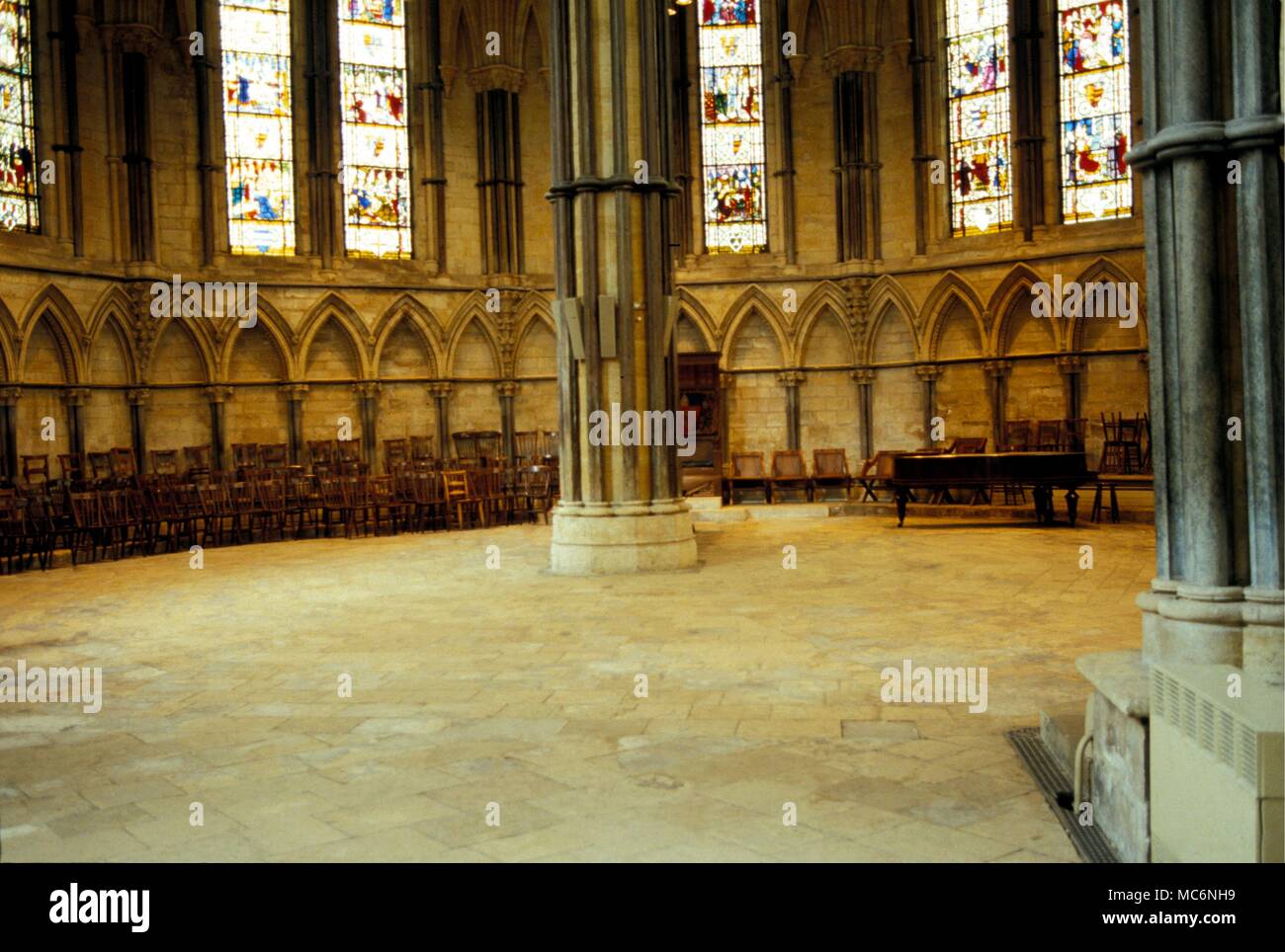 Lincoln Cathedral interior the chapter house Stock Photo