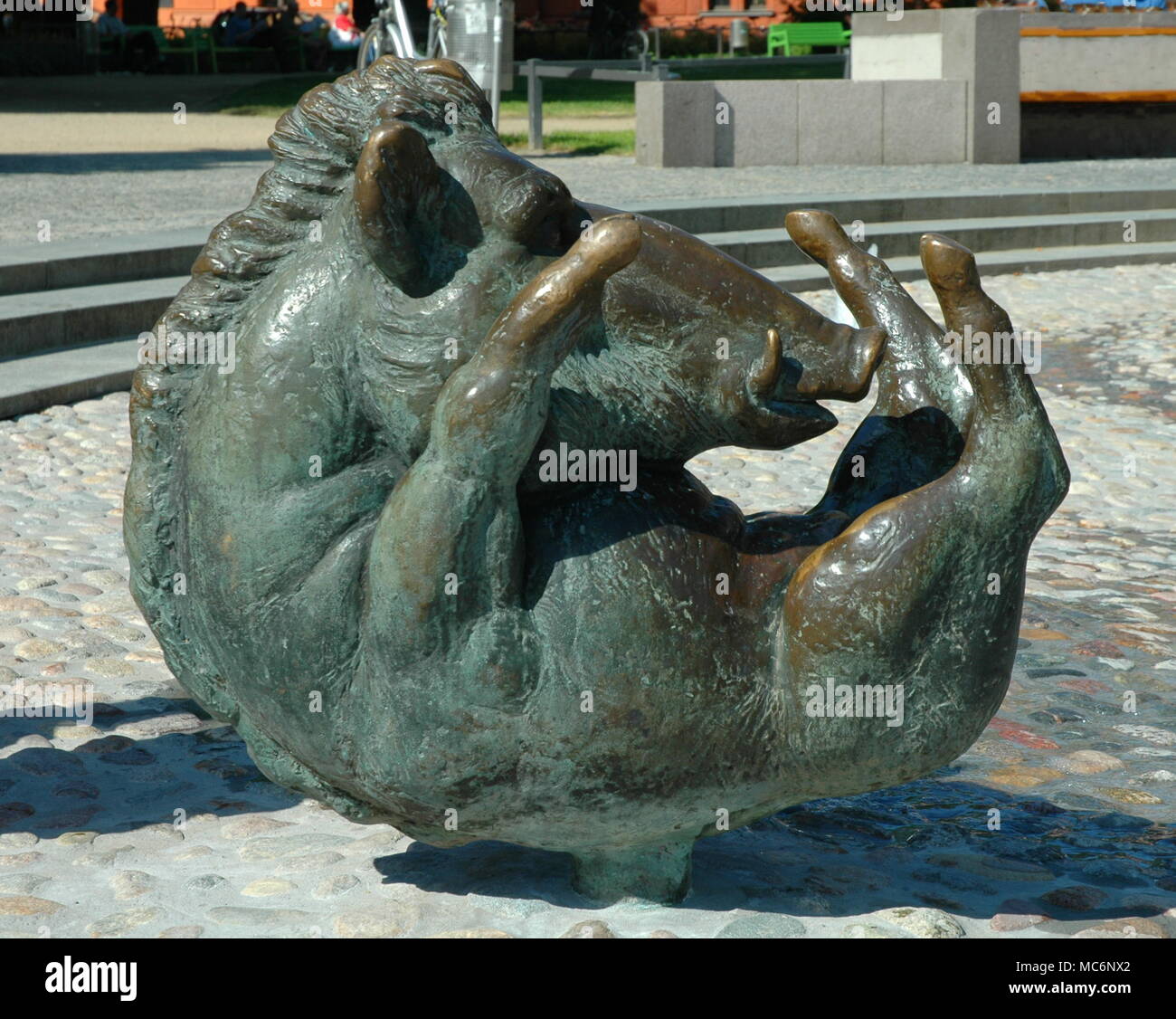 Detail from Joy of Living Fountain in University Square, Rostock, Germany Stock Photo