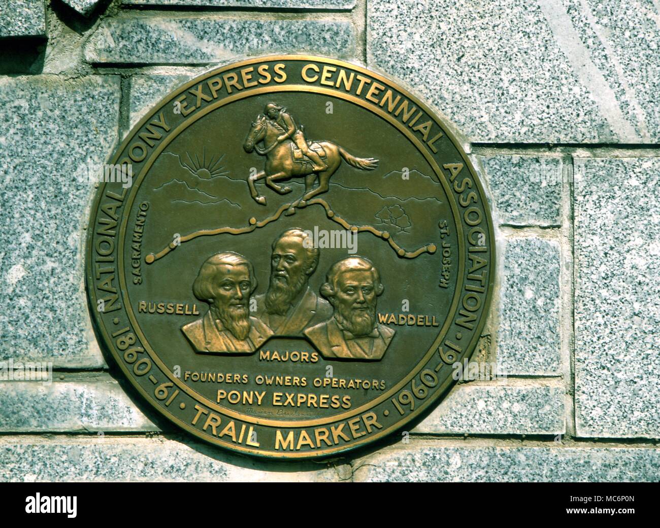 USA Pony Express Memorial Salt Lake City Stock Photo