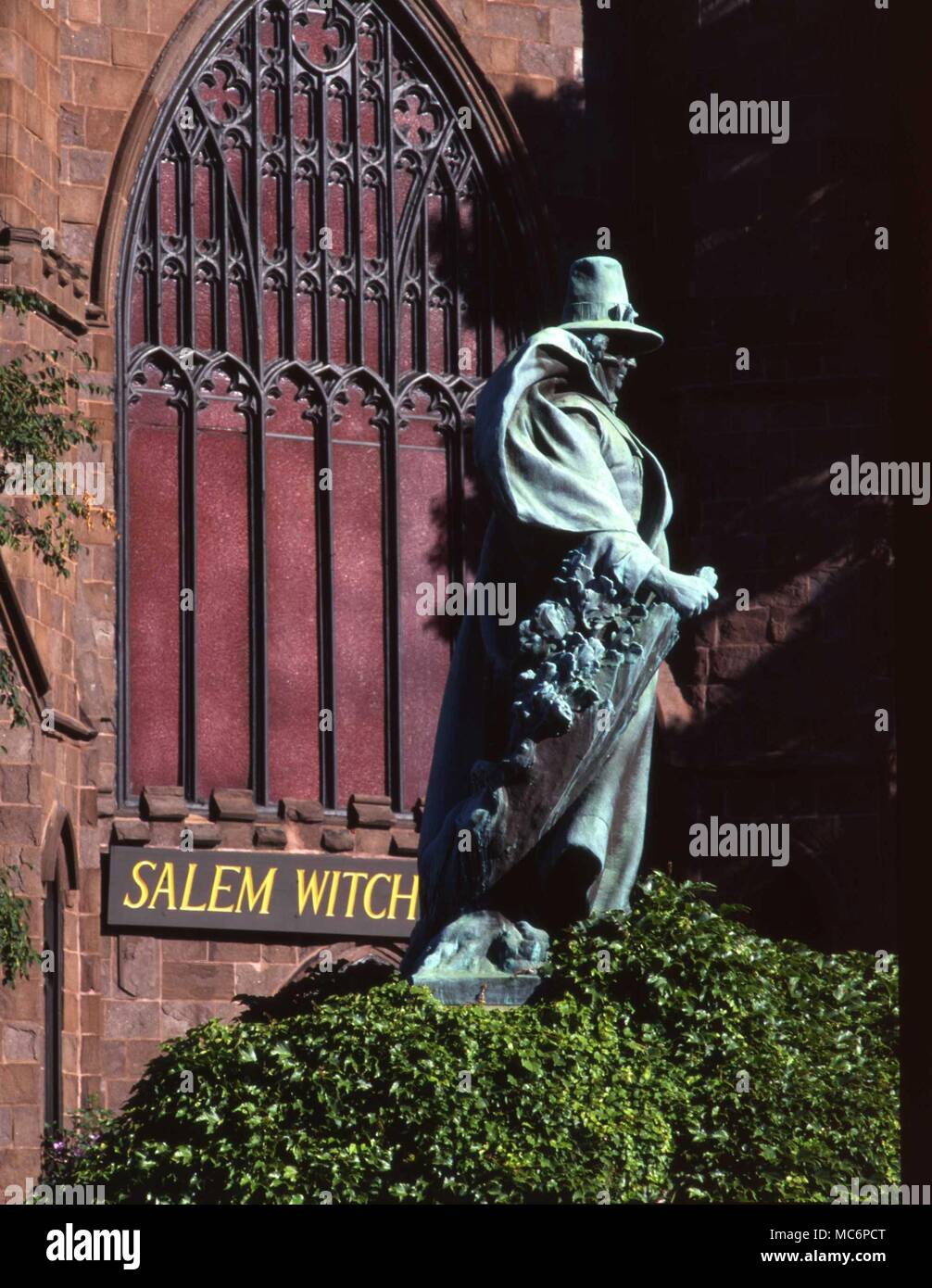 The Salem Witch Museum, a converted church, with a permanent exhibition dealing with the witch hysteria of 1692. Stock Photo