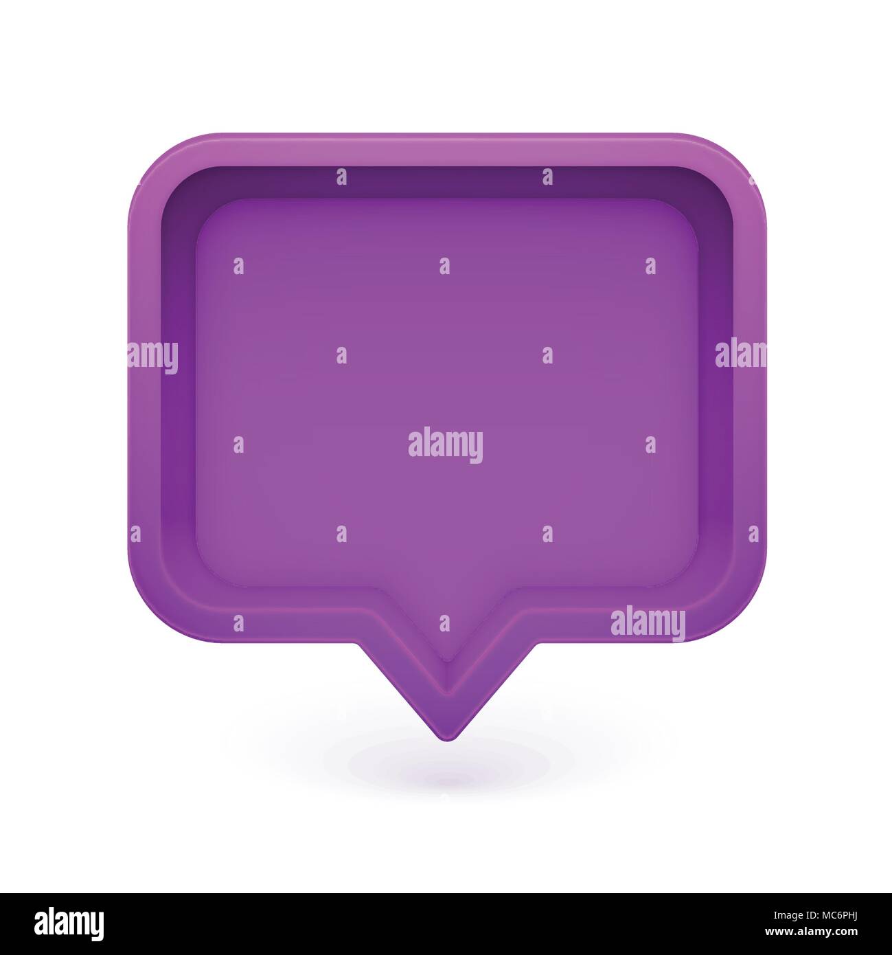 Colorful 3D realistic speech bubble, vector illustration Stock Vector ...