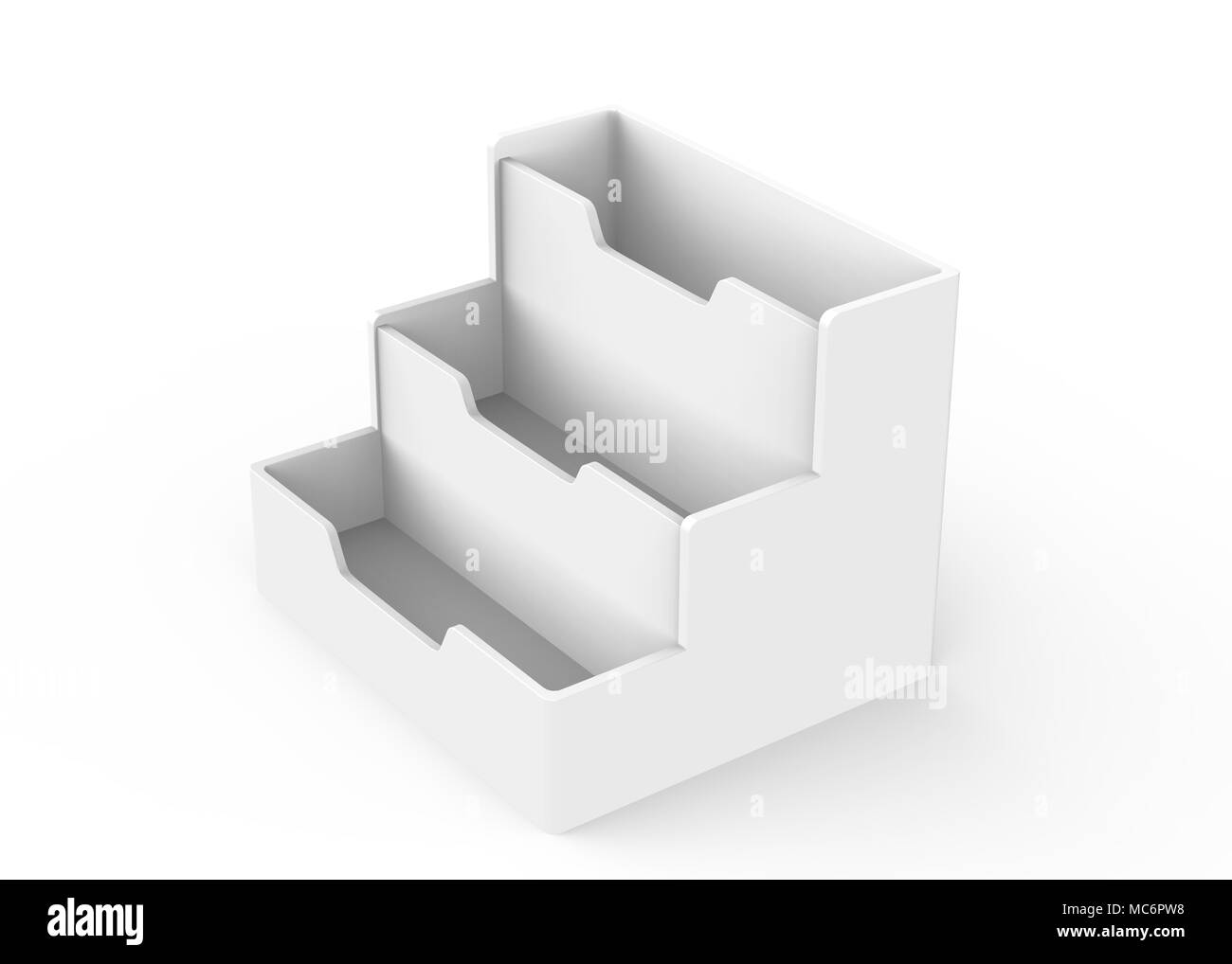 Brochure display case, 3d render ladder holder for product advertising ...
