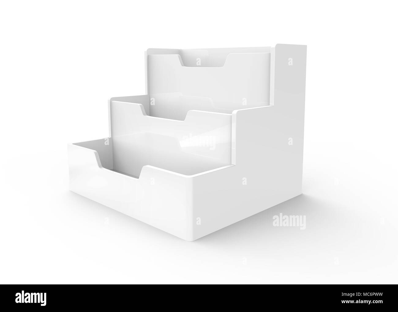 Brochure display case, 3d render ladder holder for product advertising ...