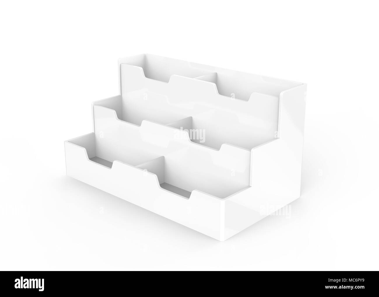 Brochure display case, 3d render ladder holder for product advertising ...