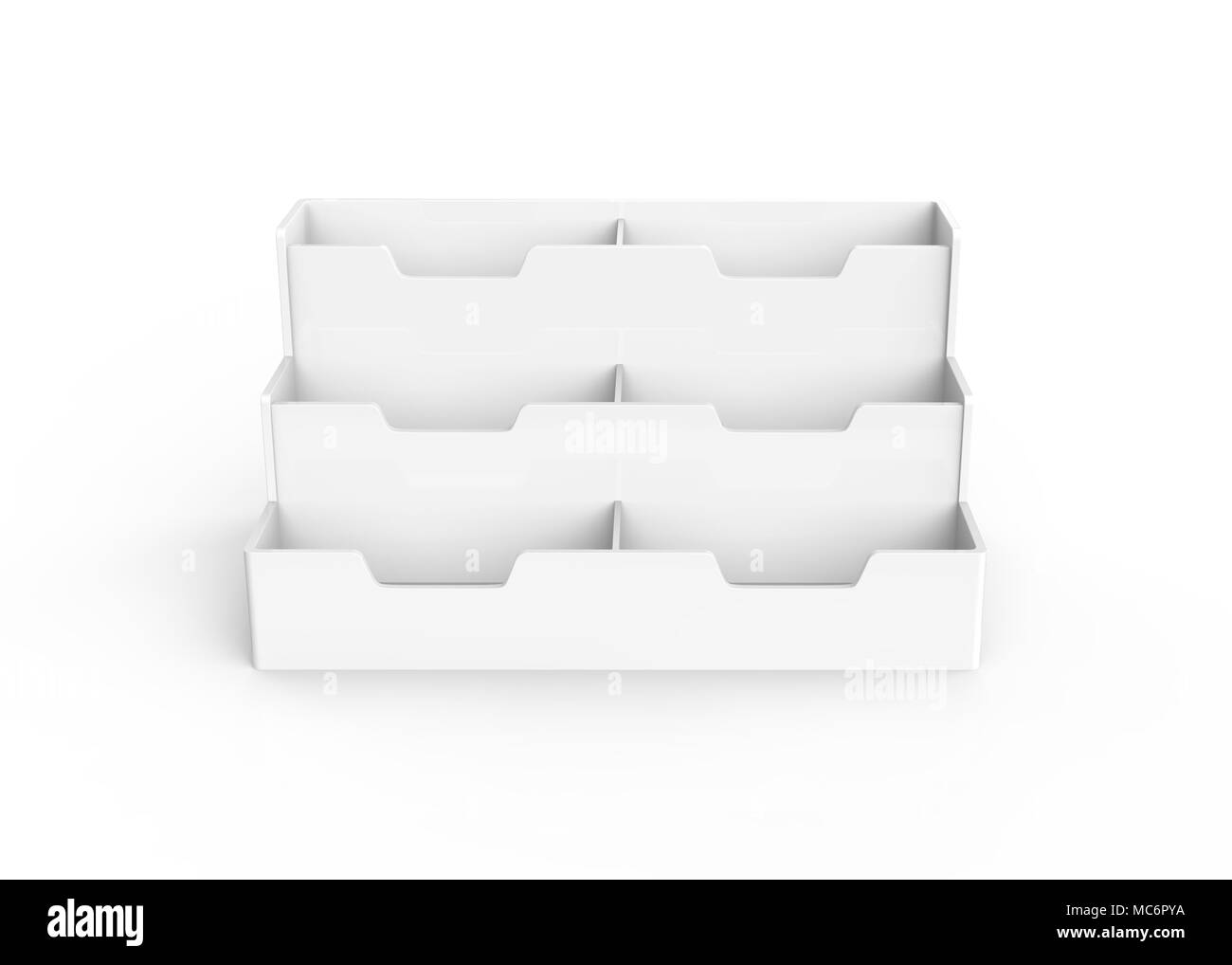 Brochure display case, 3d render ladder holder for product advertising ...