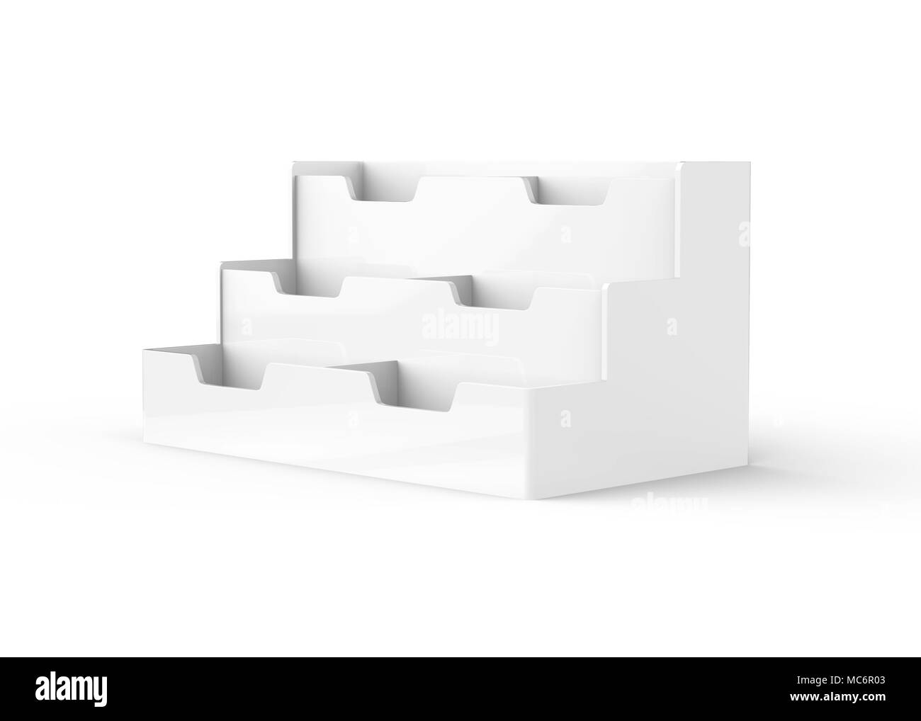 Brochure display case, 3d render ladder holder for product advertising ...