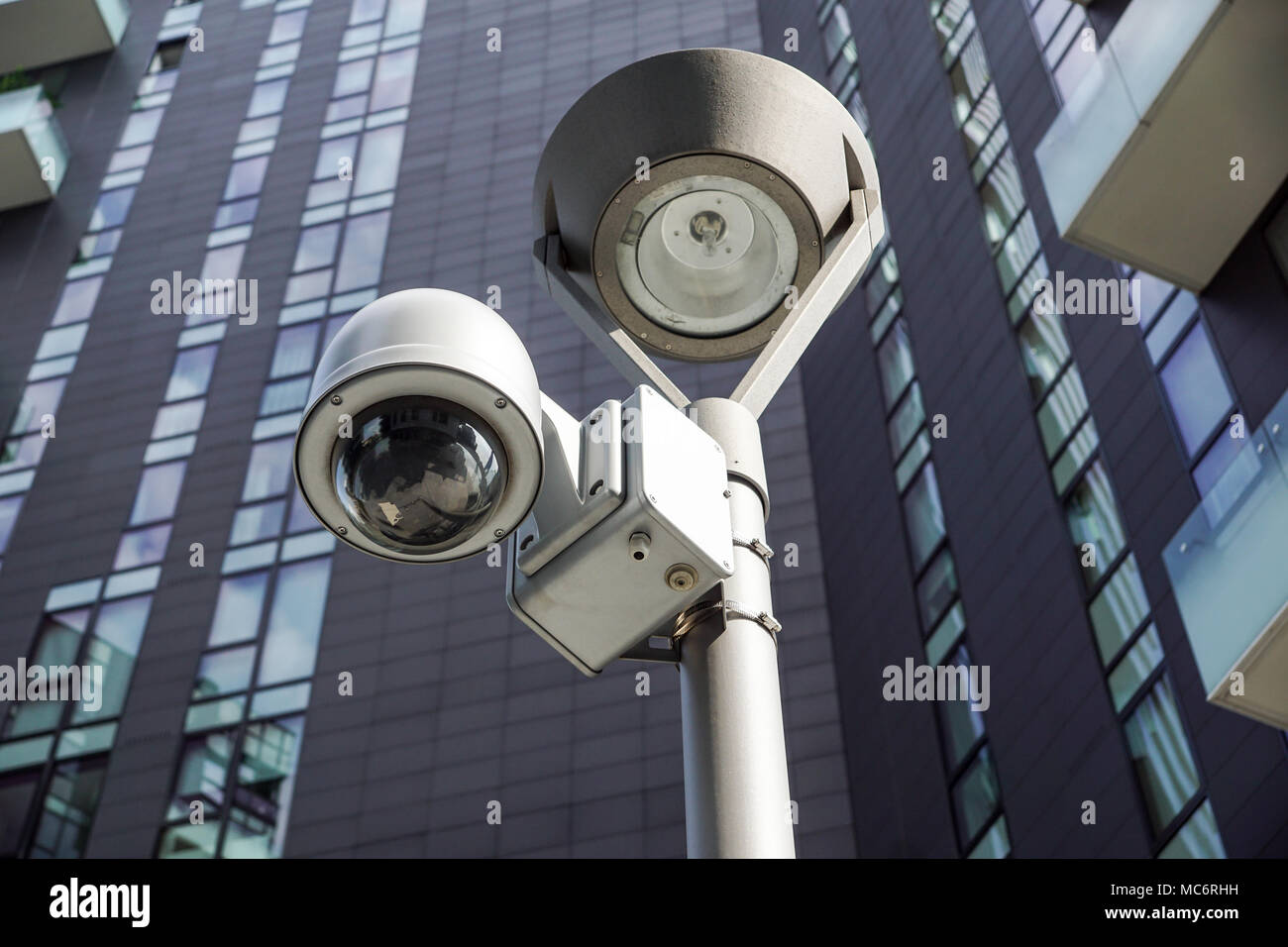 Security CCTV camera or surveillance system in office building Stock