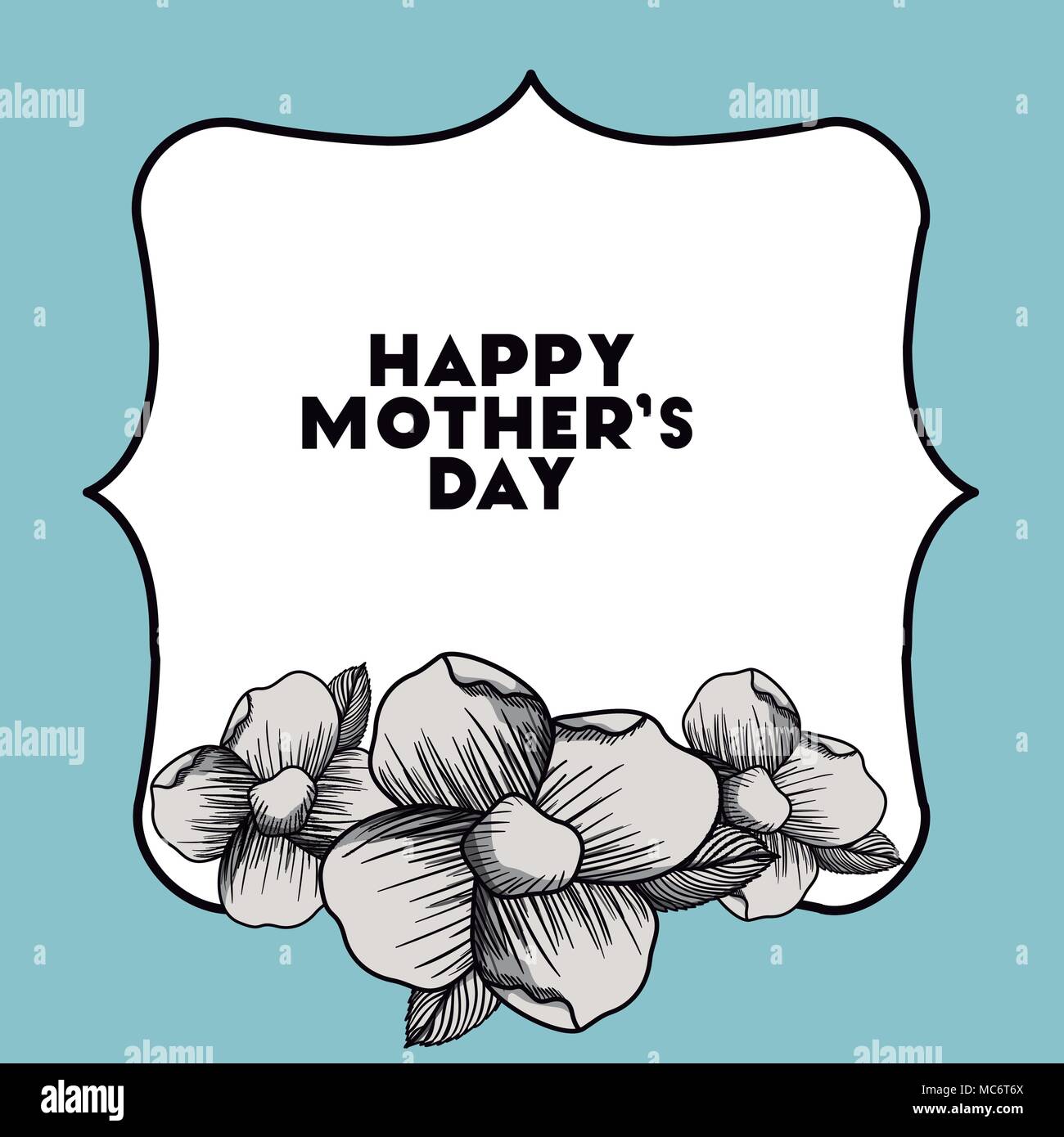 happy mothers day frame with flowers vector illustration design Stock ...