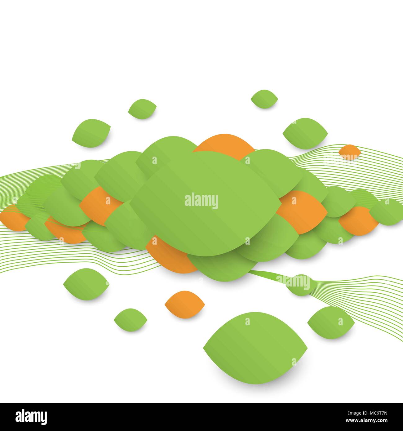 background with abstract green leafs Stock Vector Image & Art - Alamy