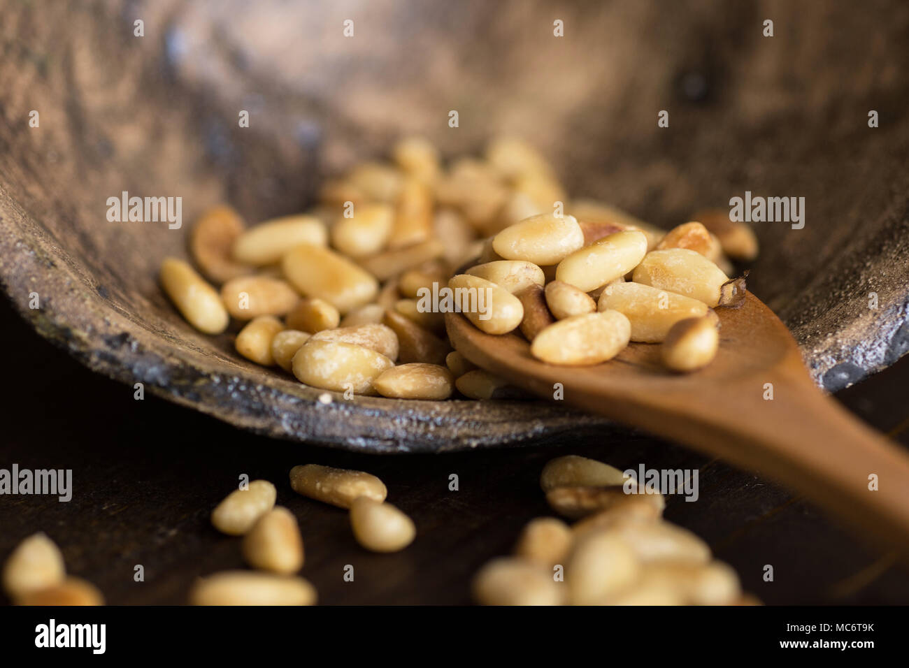 Toasted Pine Nuts. Organic Vegetarian Food Stock Photo Alamy