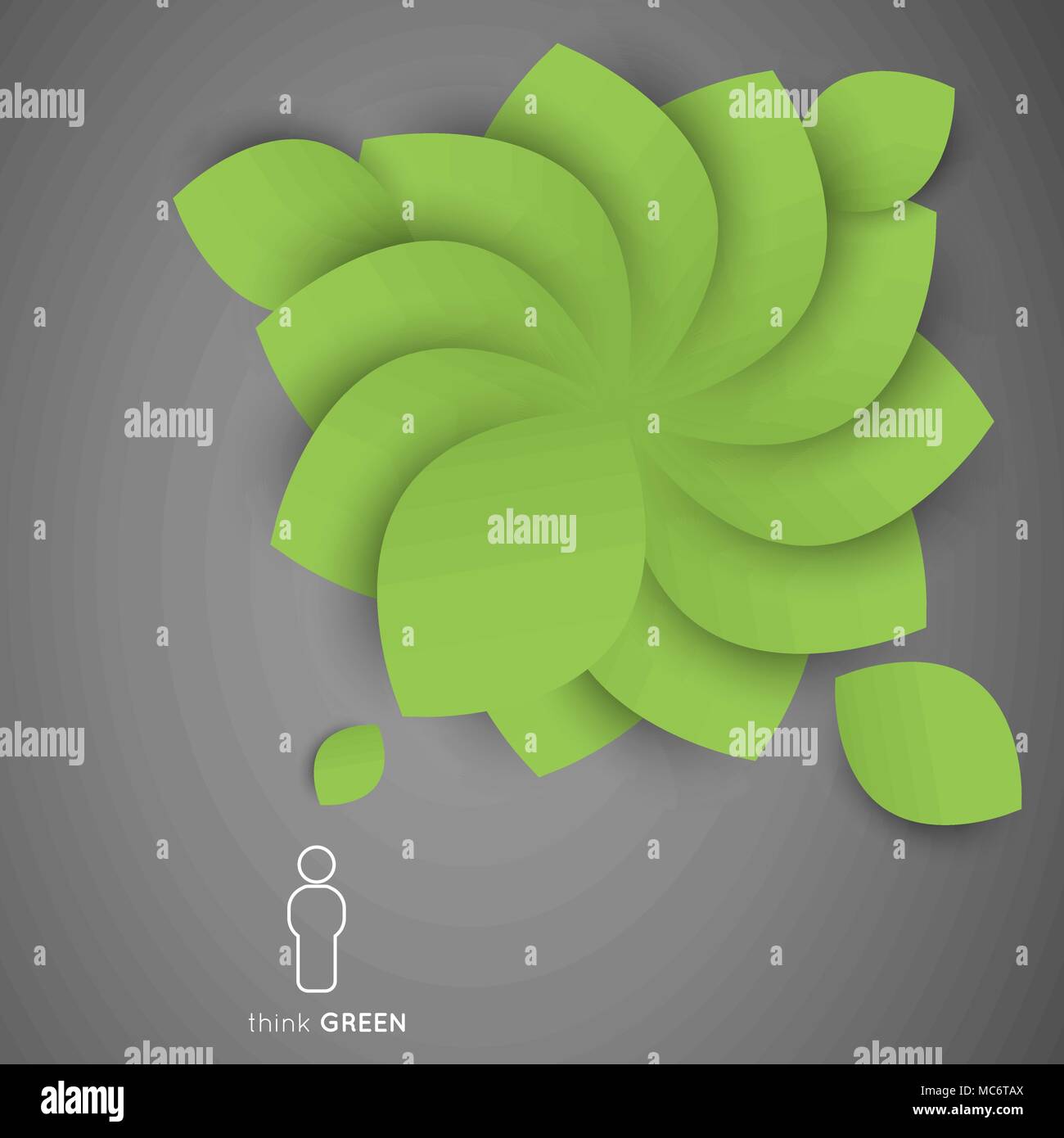 abstract ecology template green speech bubbles, design template Stock ...