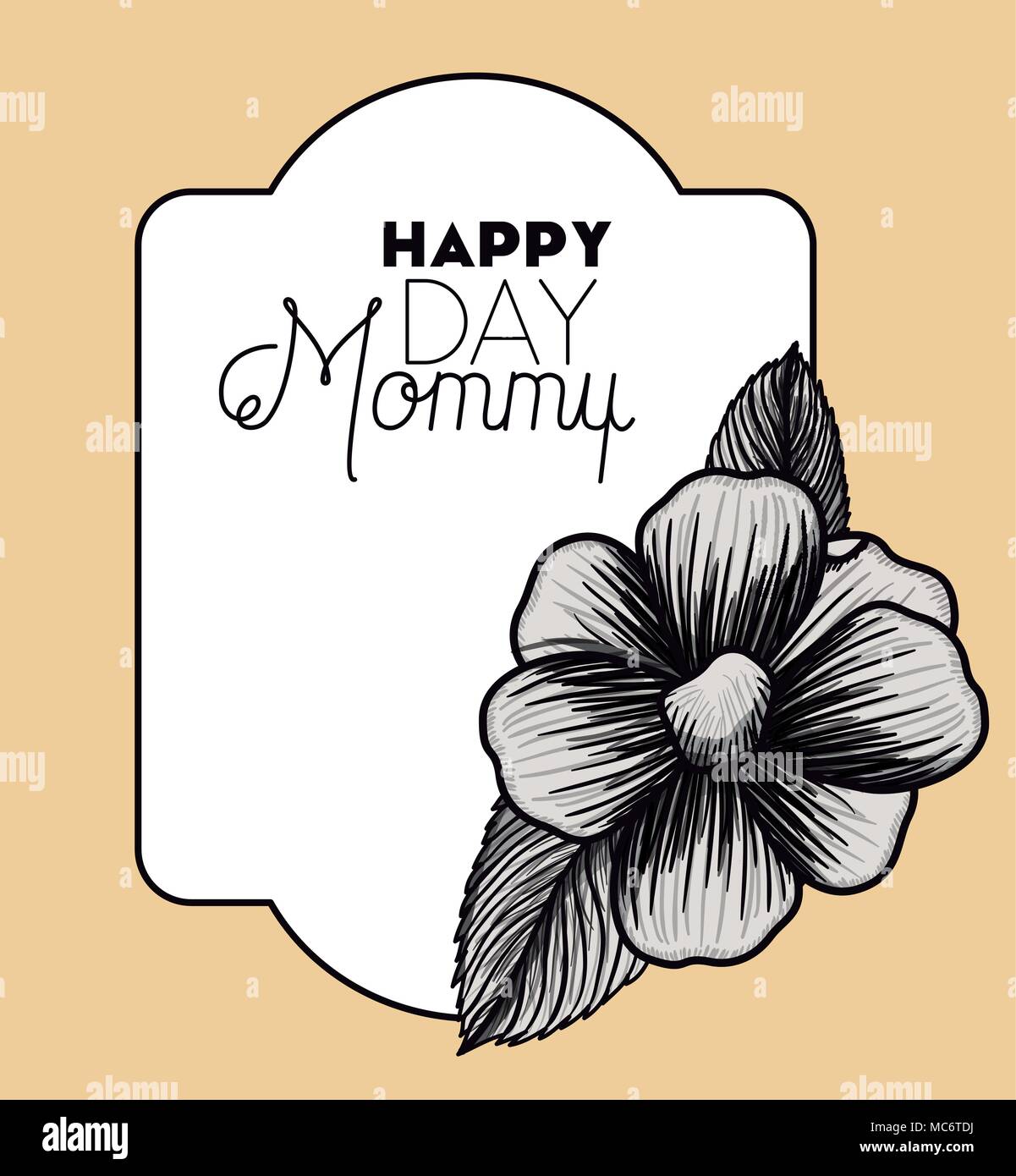 happy mothers day frame with flower vector illustration design Stock ...