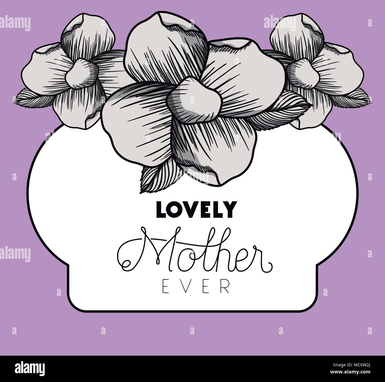 happy mothers day frame with flowers vector illustration design Stock ...