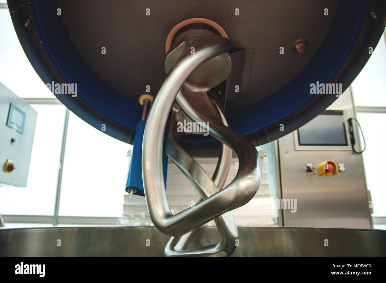 Dough kneading machine in production Stock Photo - Alamy