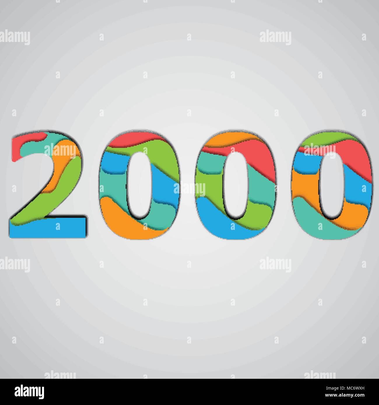 Colorful papercut layered number, vector Stock Vector Image & Art Alamy