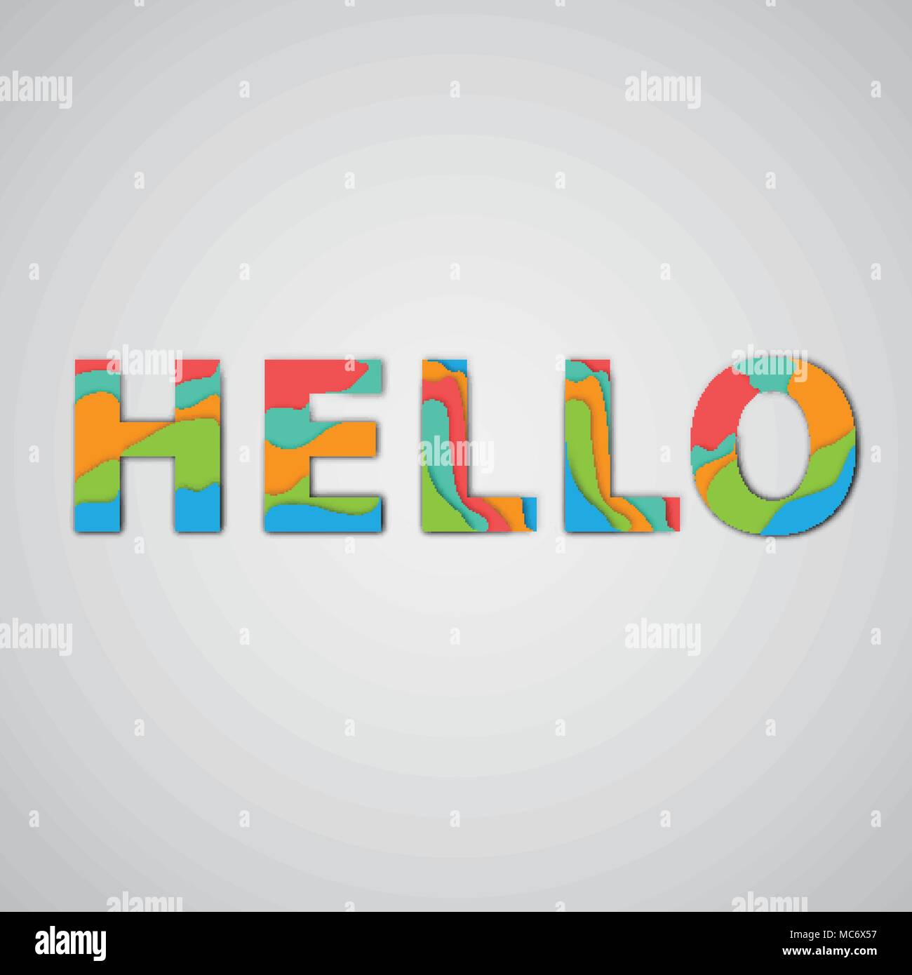 Colorful word, vector illustration Stock Vector Image & Art - Alamy