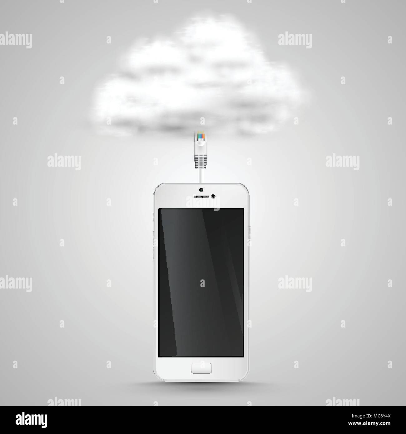 Smartphone is connecting to cloud Stock Vector Image & Art - Alamy