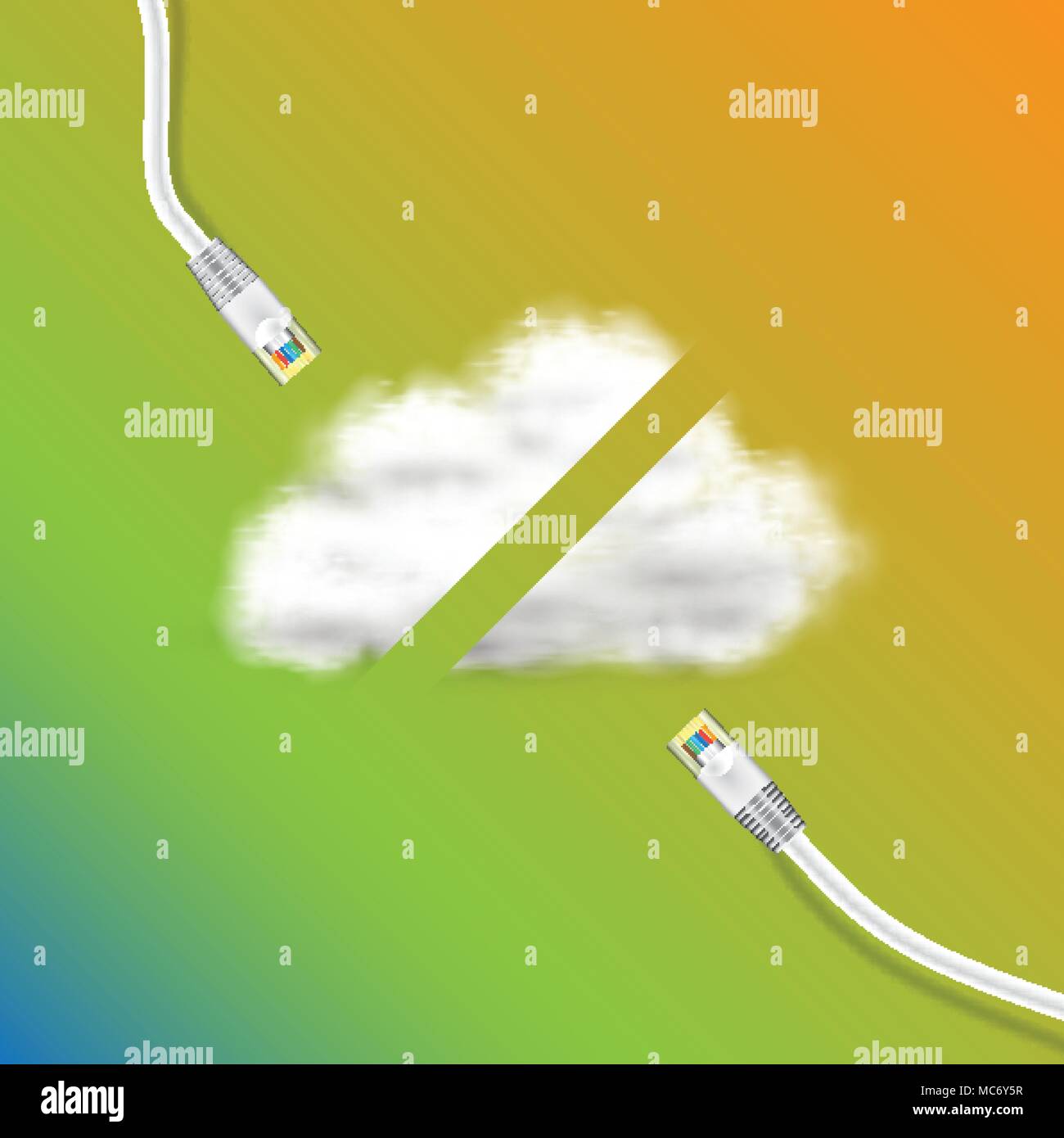 Connection to cloud Stock Vector Image & Art - Alamy